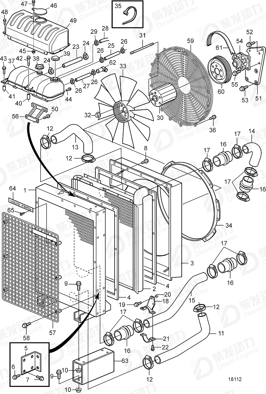 VOLVO V-ribbed belt 981390 Drawing